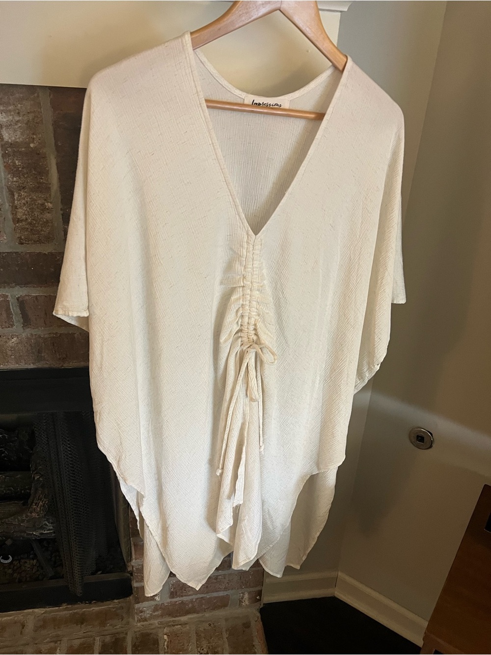 NWOT Impressions Ivory swim coverup size S